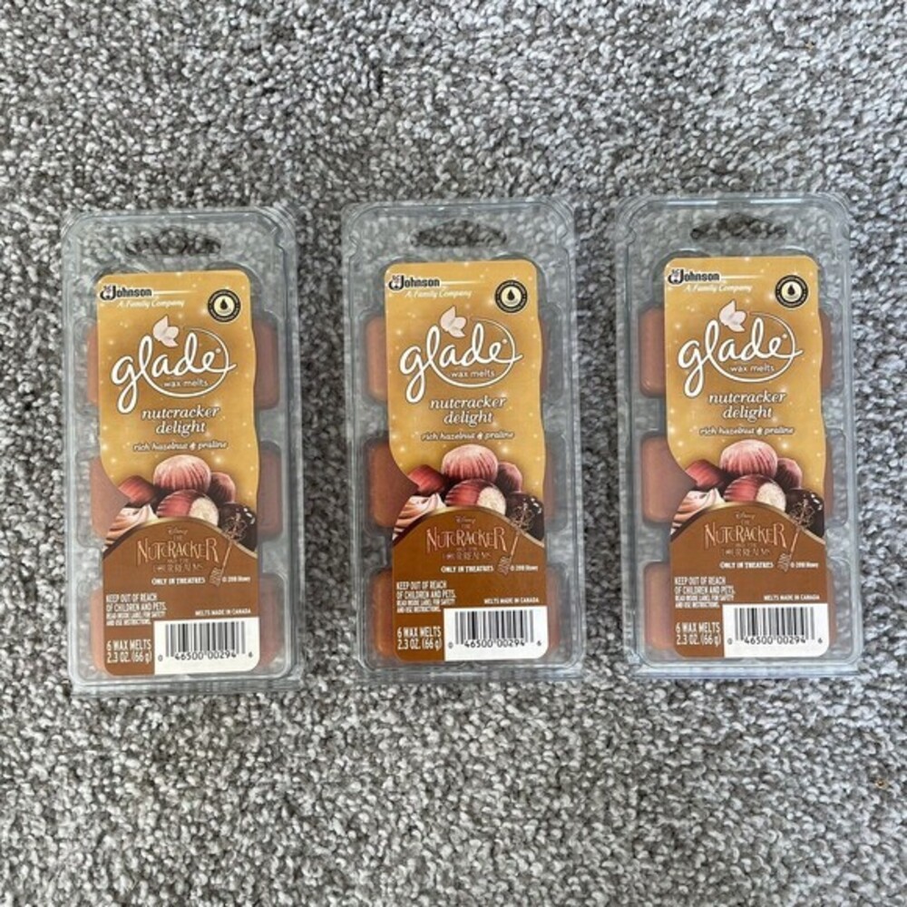 3 New 6-Packs Glade Nutcracker Delight Wax Melts Rich Hazelnut & Praline